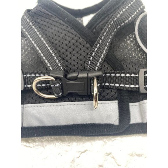 Pet Harness and Leash for Walking -Pet Safety Vest- Black and Gray- Size M - Picture 9 of 9